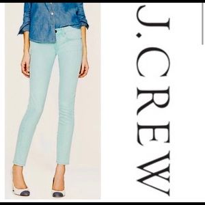 JCrew Toothpick skinny jeans, mint color, size 27